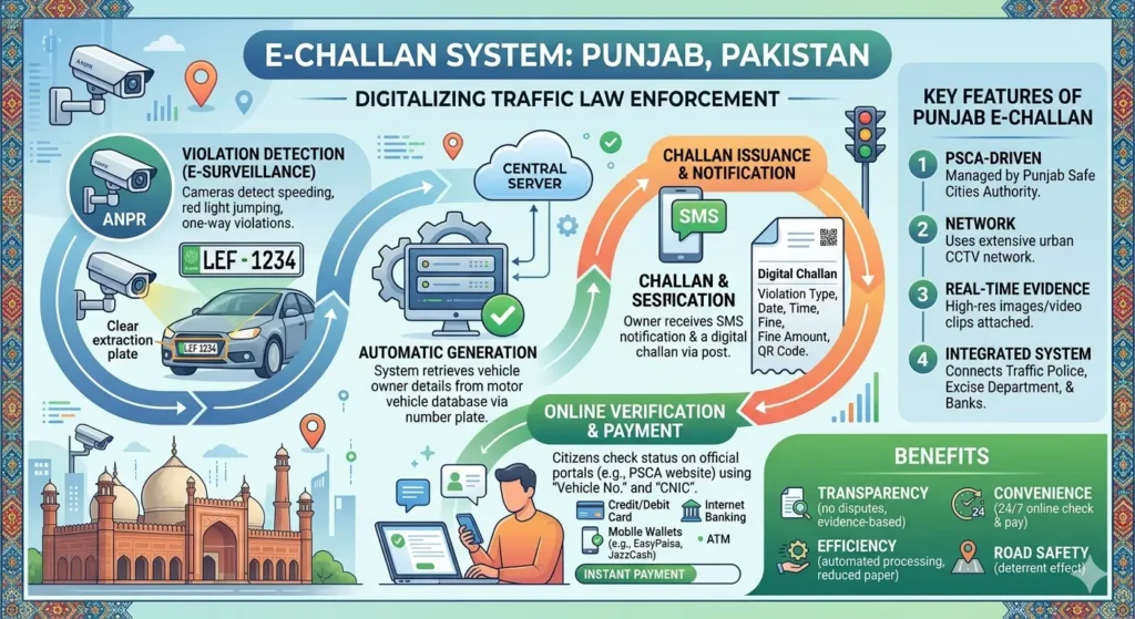 E Challan Check Pakistan — Verify Traffic Fines Online 1 E-Challan Check